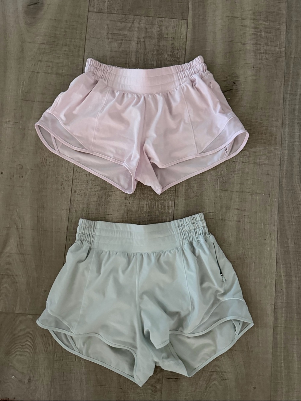 Light Pink and light blue Women's Athletic Shorts - Hotty hots lululemon